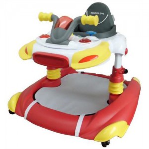 レンタルNW002　【新品】　2in1ウォーカー（歩行器）　カラー：レッド　ベビー用品のレンタル