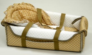 バッグdeクーファン　ラブリードットベージュ