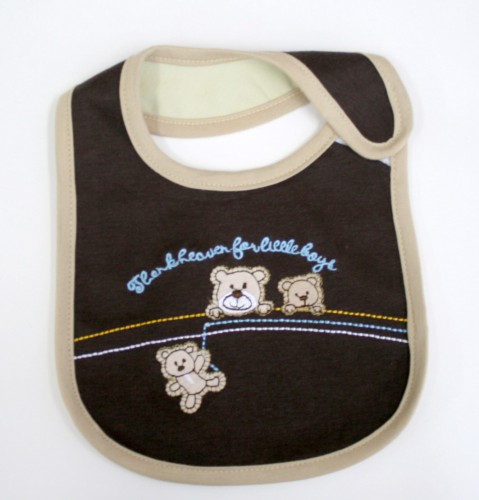 クマの親子の茶色いスタイ