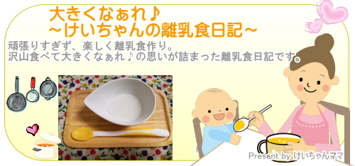 大きくなぁれ♪~けいちゃんの離乳食日記~