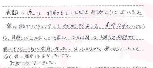 ベビーシッターバランスメッシュのレンタルご利用後のお客様の声