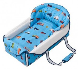 バッグdeクーファン くるまパーク 4重ガーゼケット付き ブルー