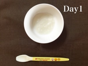離乳食1日目1 ゴックン期