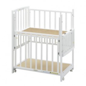 コンパクトベッド ツーオープン　ホワイト　ヤマサキ製ベビーベッド