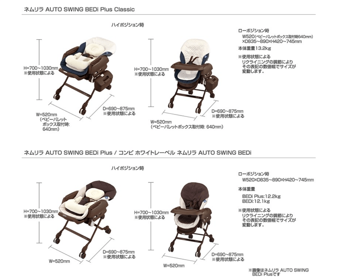 お待たせ! SWING AUTO ネムリラ コンビ BEDi Classic Plus ベビーカー ...