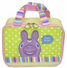 パープル・ライトグリーン おむつバッグ 消臭織ネーム付き Baby Rody ベビーロディ