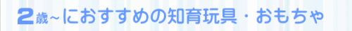 2歳~におすすめの知育玩具・おもちゃ