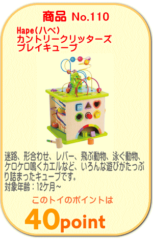 商品No.110　カントリークリッターズ　プレイキューブ