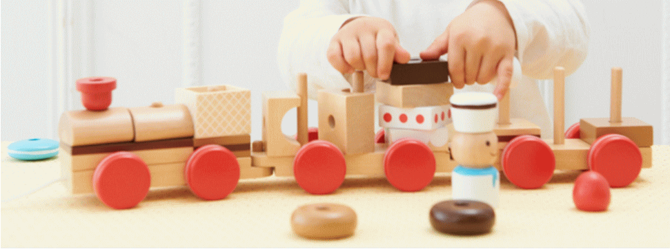 商品No.324　ペグ遊び おやつ列車byパティシエ