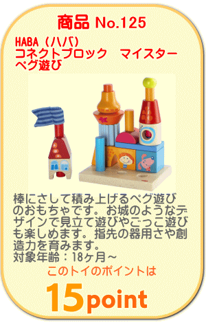 商品No.125　ペグ遊び コネクトブロック マイスター