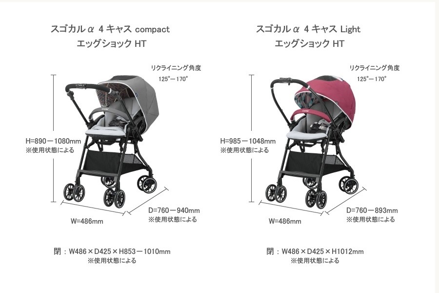 スゴカルα 4キャス compact エッグショック HT ヘリンボンネイビー