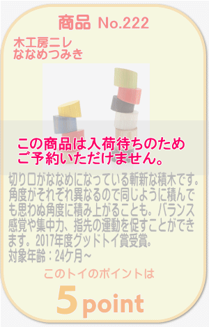 商品No.222　ななめつみき