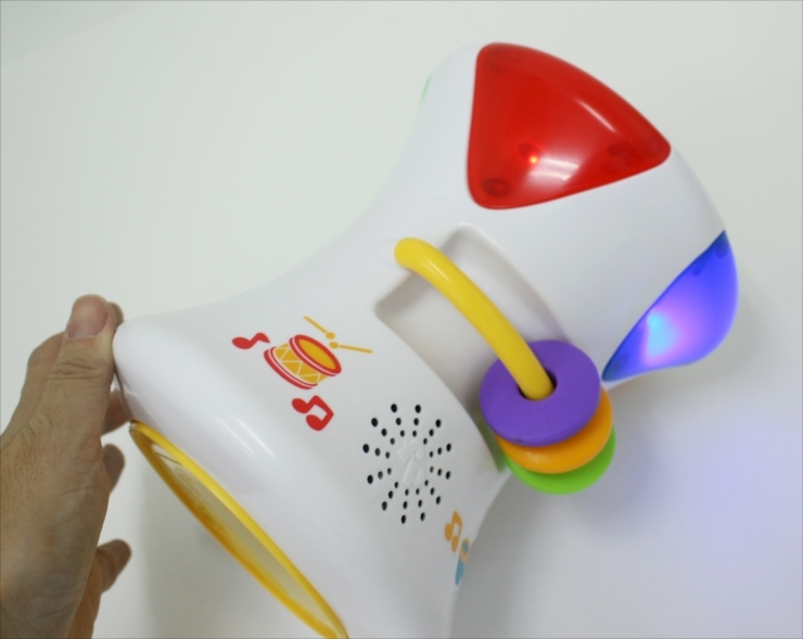 商品No.040　カラフルライト&サウンド！2WAY指遊びドラム