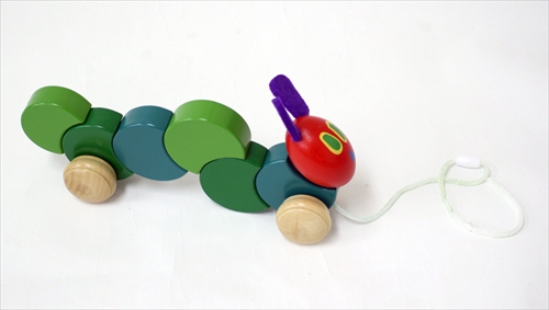 商品No.170 木製くねくねプルトイ エリックカール はらぺこあおむし