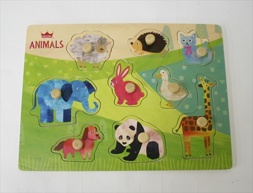 商品No.629 木のパズル なかよしどうぶつ