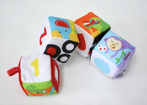 商品No.501 布おもちゃシリーズ ひっくり返そう やわらかブロック