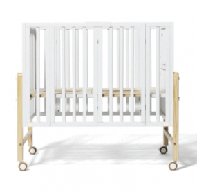 【未使用品特価】パタンⅡ 折りたたみミニベビーベッド ホワイト №48914N