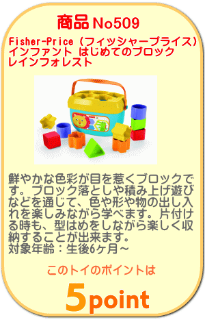 商品No.509 インファント はじめてのブロック レインフォレスト