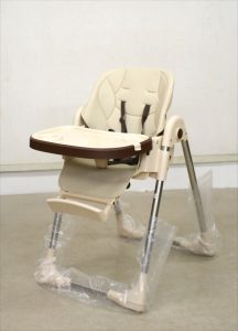 AORTD ベビーチェア アイボリー キャスター付ハイチェア ローチェア